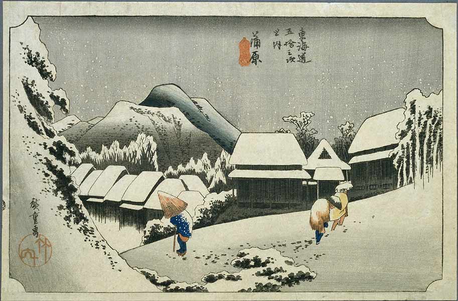 Hiroshige_nuit_de_neige_à_Kambara